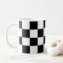 Search for black white checkered pattern mugs Geometric