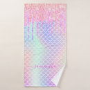 Search for mermaid bath towels Holographic