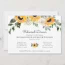 Search for sunflower rehearsal dinner invitations Watercolor