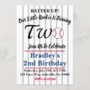 Search for baseball 2nd birthday invitations Blue