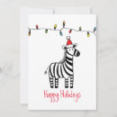 Search for zebra christmas cards Whimsical