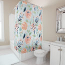 Search for coral and gray shower curtains Floral