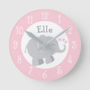 Search for pink and gray elephant nursery art Baby girl
