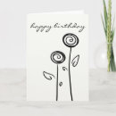 Search for flower drawing birthday cards White