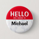 Search for hello my name is buttons Round