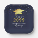 Search for blue and gold graduation plates For kids