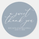 Search for dusty blue wedding stickers Script calligraphy