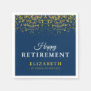 Search for retirement party napkins Gold glitter