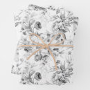 Search for black floral print wrapping paper Vintage