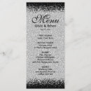 Search for black and silver wedding menus White