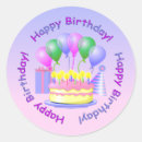 Search for happy birthday cake stickers Pink