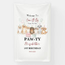 Search for dog birthday banners Pawty