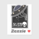 Search for alien space head stickers Sci fi