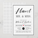 Search for rehearsal lunch invitations Black and white