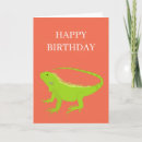 Search for funny iguana birthday cards Green