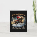 Search for funny horse christmas cards Santa claus