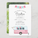 Search for girls camping birthday invitations Camper