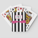 Search for monogrammed bridge playing cards Black