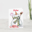 Search for merry sister christmas cards Snowman