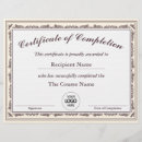 Search for certificate of completion Training