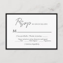 Search for without meal choice wedding rsvp cards Black and white