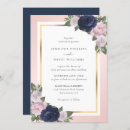 Search for navy and gold wedding invitations Pink
