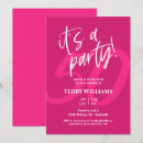 Search for hot pink birthday invitations Modern