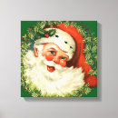 Search for vintage canvas prints Santa claus