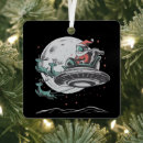 Search for alien ornaments Santa claus