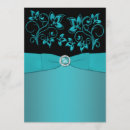 Search for turquoise black wedding invitations Aqua