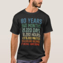 Search for funny 80th birthday tshirts Vintage
