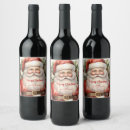 Search for santa claus wine labels Watercolor