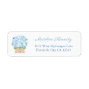 Search for hydrangea return address labels Watercolor