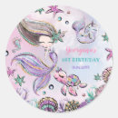 Search for mermaid birthday stickers For kids