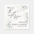 Search for welcome napkins Rehearsal dinner