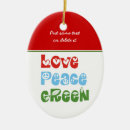 Search for peace sign ornaments Green