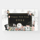 Search for happy new year banners Black gold
