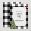 Search for buffalo plaid christmas invitations Black