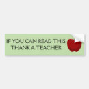 Search for teacher bumper stickers Thank a teacher