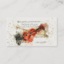 Search for music lessons business cards Watercolor