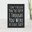 Search for funny 50th birthday cards Typography