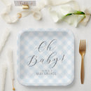 Search for light blue paper plates Gingham