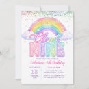 Search for cloud 9 birthday invitations Rainbow
