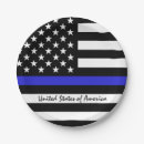Search for police paper plates Usa flag