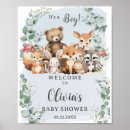 Search for animals posters baby shower welcome signs