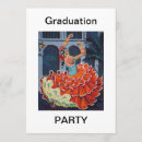 Search for bright color graduation invitations Red