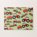 Search for red truck puzzles Boy