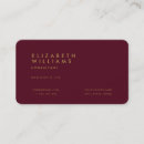 Search for burgundy business cards Modern