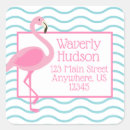 Search for flamingo return address labels Pink