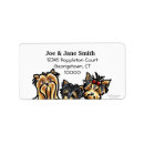 Search for yorkie return address labels Yorkshire terrier